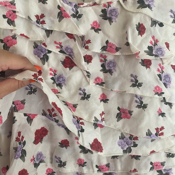 Floral Ruffle Top - Picture 4 of 4